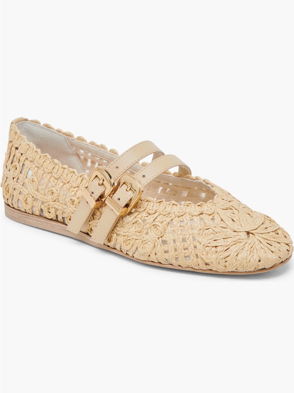 Dolce Vita Baylee Sunflower Raffia Flat